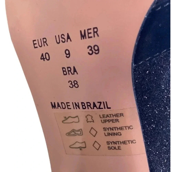 Bruno Menegatti Black Ankle Strap Open Toe Pump SZ 9 - Picture 8 of 8